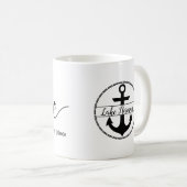 Der See ist mein glücklicher Platz - Namensanker Kaffeetasse (VorderseiteRechts)