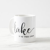 Der See ist mein glücklicher Platz - Namensanker Kaffeetasse (Vorderseite Links)
