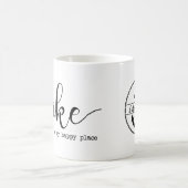 Der See ist mein glücklicher Platz - Namensanker Kaffeetasse (Mittel)