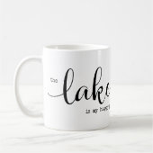 Der See ist mein glücklicher Platz - Namensanker Kaffeetasse (Links)