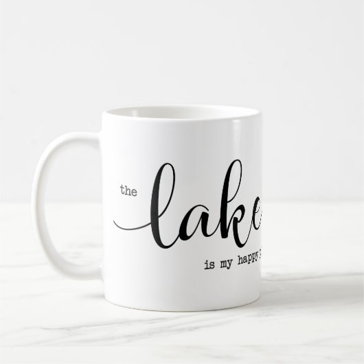 Der See ist mein glücklicher Platz - Namensanker Kaffeetasse (Links)