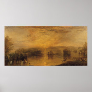 Der See, Petworth: Sonnenuntergang, ein guter Drin Poster