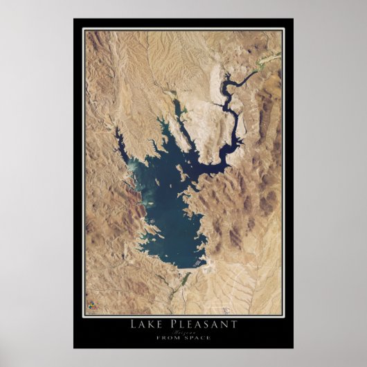 Der See Pleasant Arizona Satelliten-Poster Poster (Vorne)