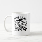 Der See ruft und ich muss gehen, Funny Fishing L Kaffeetasse (Links)