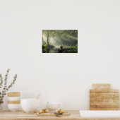 Der See Spiegelungen: Ruhe auf dem Kanu Poster (Küche)