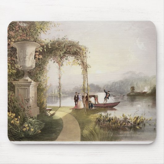 Der See, Trentham Hall Gärten, 'von den Gärten Mousepad (Vorne)
