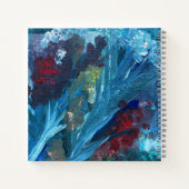 Der See und das Weeds-Acrylgemälde 8,5"x8,5" Notizblock (Rückseite)