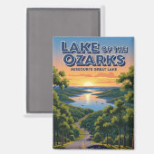 Der See von Ozarks Missouri Magnet (Vorderseite/Rückseite)