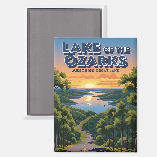 Der See von Ozarks Missouri Magnet (Vorderseite/Rückseite)