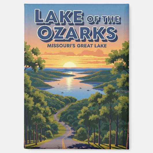 Der See von Ozarks Missouri Magnet (Vorderseite)