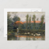 Der See William Morris funktioniert in der Abtei M Postkarte (Vorne/Hinten)