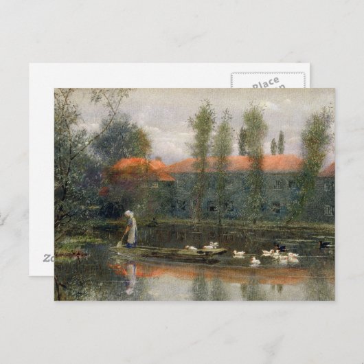 Der See William Morris funktioniert in der Abtei M Postkarte (Vorne/Hinten)