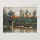 Der See William Morris funktioniert in der Abtei M Postkarte (Vorderseite)