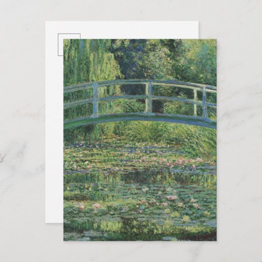 Der Seerosenteich, Landschaftsölgemälde, Monet Postkarte (Vorne/Hinten)