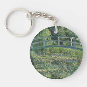 Der Seerosenteich, Landschaftsölgemälde, Monet Schlüsselanhänger
