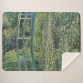 Der Seerosenteich, Landschaftsölgemälde, Monet Sherpadecke (Vorderseite (Horizontal))