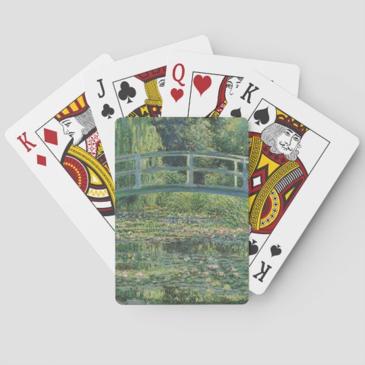 Der Seerosenteich, Landschaftsölgemälde, Monet Spielkarten (Rückseite)