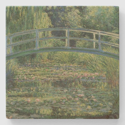 Der Seerosenteich, Landschaftsölgemälde, Monet Steinuntersetzer (Vorderseite)