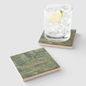 Der Seerosenteich, Landschaftsölgemälde, Monet Steinuntersetzer (Seitenansicht)