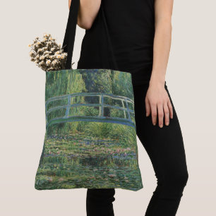 Der Seerosenteich, Landschaftsölgemälde, Monet Tasche