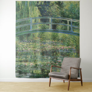 Der Seerosenteich, Landschaftsölgemälde, Monet Wandteppich