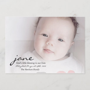 Der Segen-Adoptions-Mitteilungs-Karte des Gottes Ankündigung