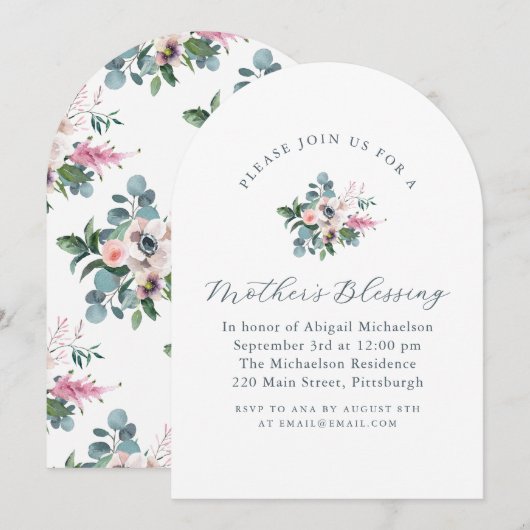 Der Segen der Christlichen Mutter im Vintagen Stil Einladung (Vorne/Hinten)