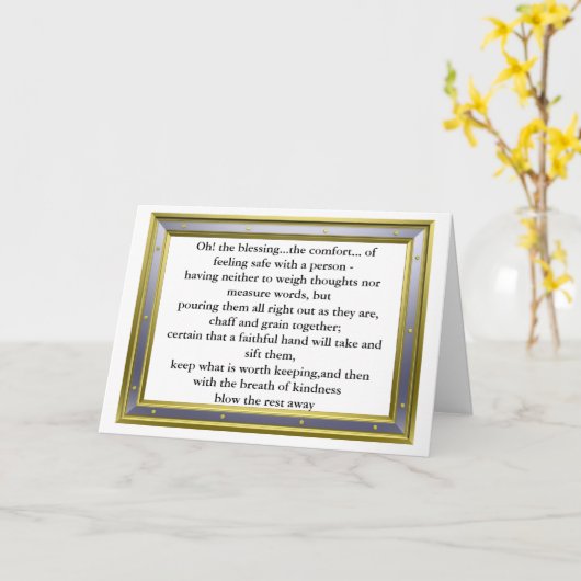 Der Segen der Freundschaft Karte (Gelbe Blume)