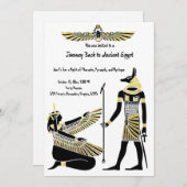 Der Segen des Golden Pharao: Kunst des alten Ägypt Einladung (Vorne/Hinten)