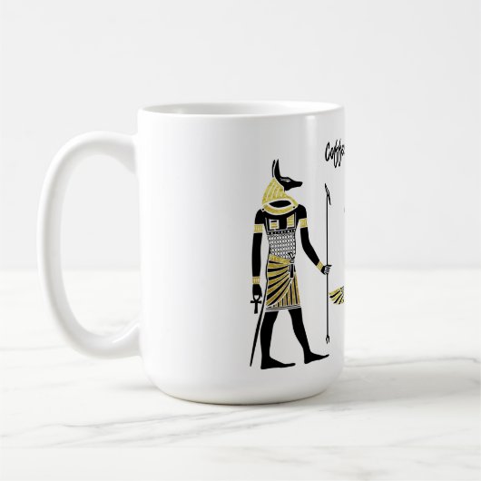 Der Segen des Golden Pharao: Kunst des alten Ägypt Kaffeetasse (Links)