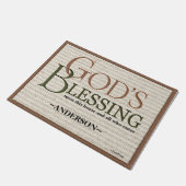 Der Segen des Gottes: Personalisiertes Fußmatte (Schrägansicht)