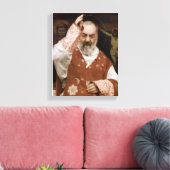 Der Segen des hl. Padre Pio. Bild mit dem Einsatz. Leinwanddruck (Insitu (Wohnzimmer))