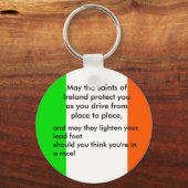 Der Segen des irischen Fahrers Schlüsselanhänger (Vorderseite)