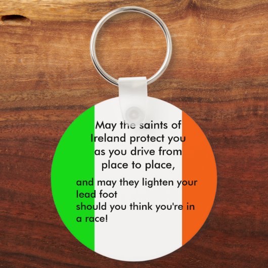 Der Segen des irischen Fahrers Schlüsselanhänger (Vorderseite)