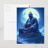 Der Segen des Mondes über der himmlischen Statue Postkarte (Vorne/Hinten)