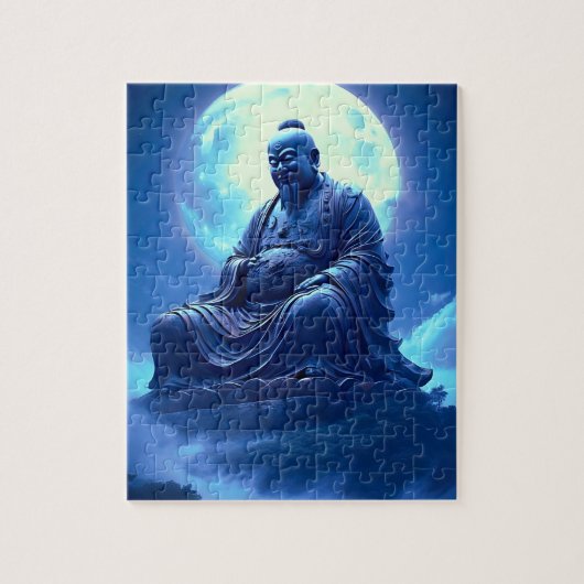 Der Segen des Mondes über der himmlischen Statue Puzzle (Vertikal)