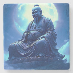 Der Segen des Mondes über der himmlischen Statue Steinuntersetzer