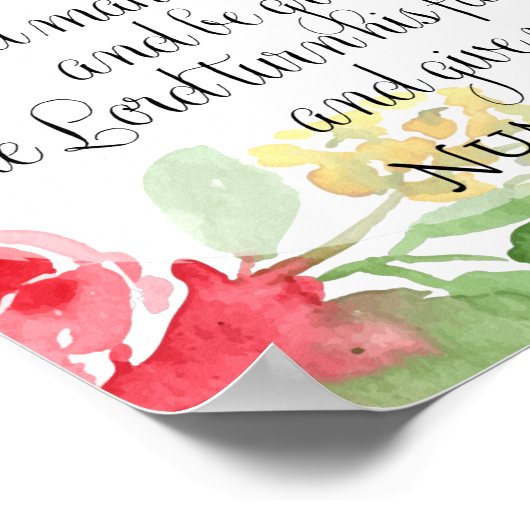 Der Segen | Kunstschrift | Nummern 6:24-26 Poster (Ecke)