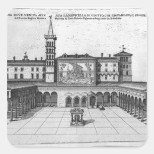 Der SegenLoggia alten Vatikans Quadratischer Aufkleber