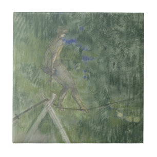 Der Seil-Tänzer (Pastell) Fliese
