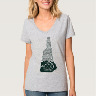Der Seitenende-Frauen NH 4000 T - Shirt der V-Hals