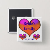 der Seitenknopf der Braut Button (Vorne & Hinten)