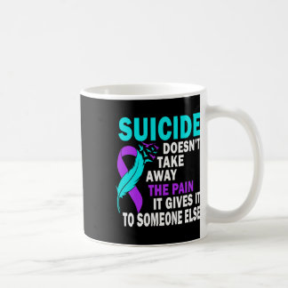 Der Selbstmord nimmt den Schmerz, den er ihm zufüg Kaffeetasse