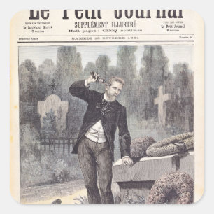 Der Selbstmord von General Georges Ernest Quadratischer Aufkleber