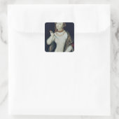 Der Selbstmord von Lucretia, 1538 Quadratischer Aufkleber (Tasche)