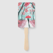 Der seltene Weg der menschlichen Silhouette mit de Fächer (Rückseite)