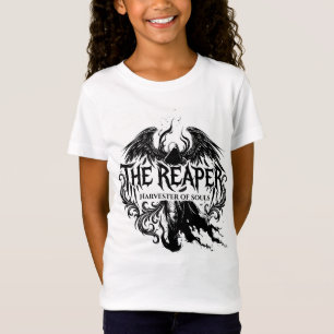 Der Sensenmann Gothic-Typografie & Dunkle Engels-K T-Shirt