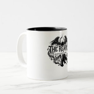 Der Sensenmann Gothic-Typografie & Dunkle Engels-K Zweifarbige Tasse