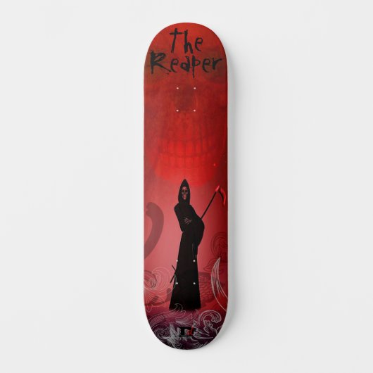 Der Sensenmann in der Red-Dd-Markenskateboard Skateboard (Vorderseite)