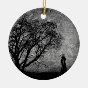 Der Sensenmann ist nicht mehr ganz neu Keramikornament